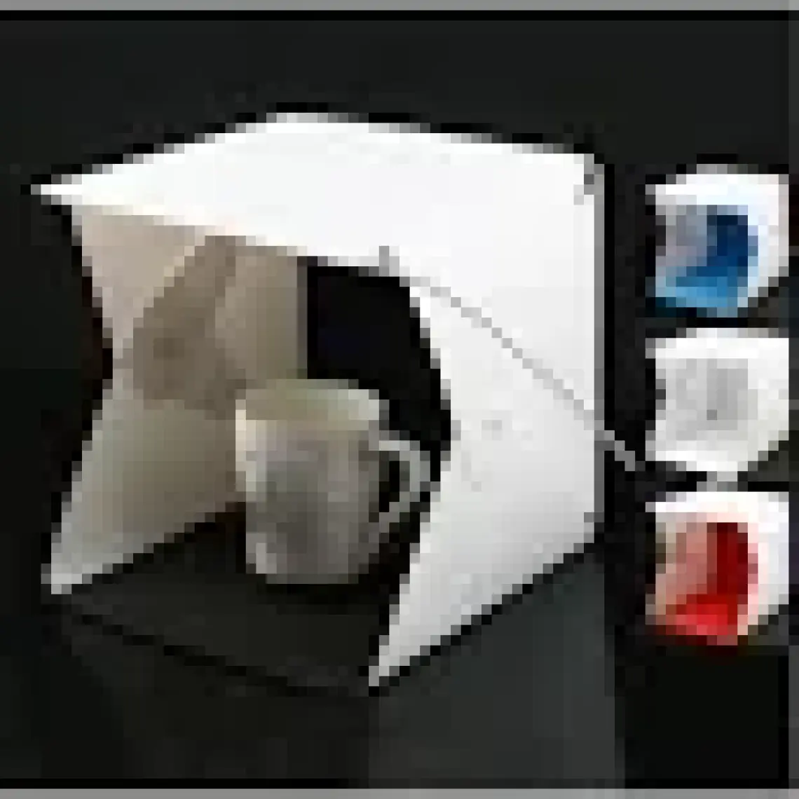 Triline Stüdyo LED Işıklı Ürün Fotoğraf Çekim Çadırı Pratik Katlanabilir  20 x 20 cm
