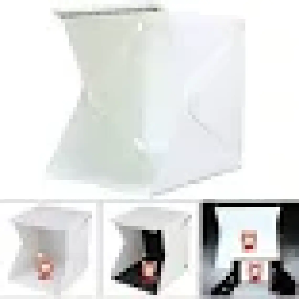 Triline Stüdyo LED Işıklı Ürün Fotoğraf Çekim Çadırı Pratik Katlanabilir  20 x 20 cm