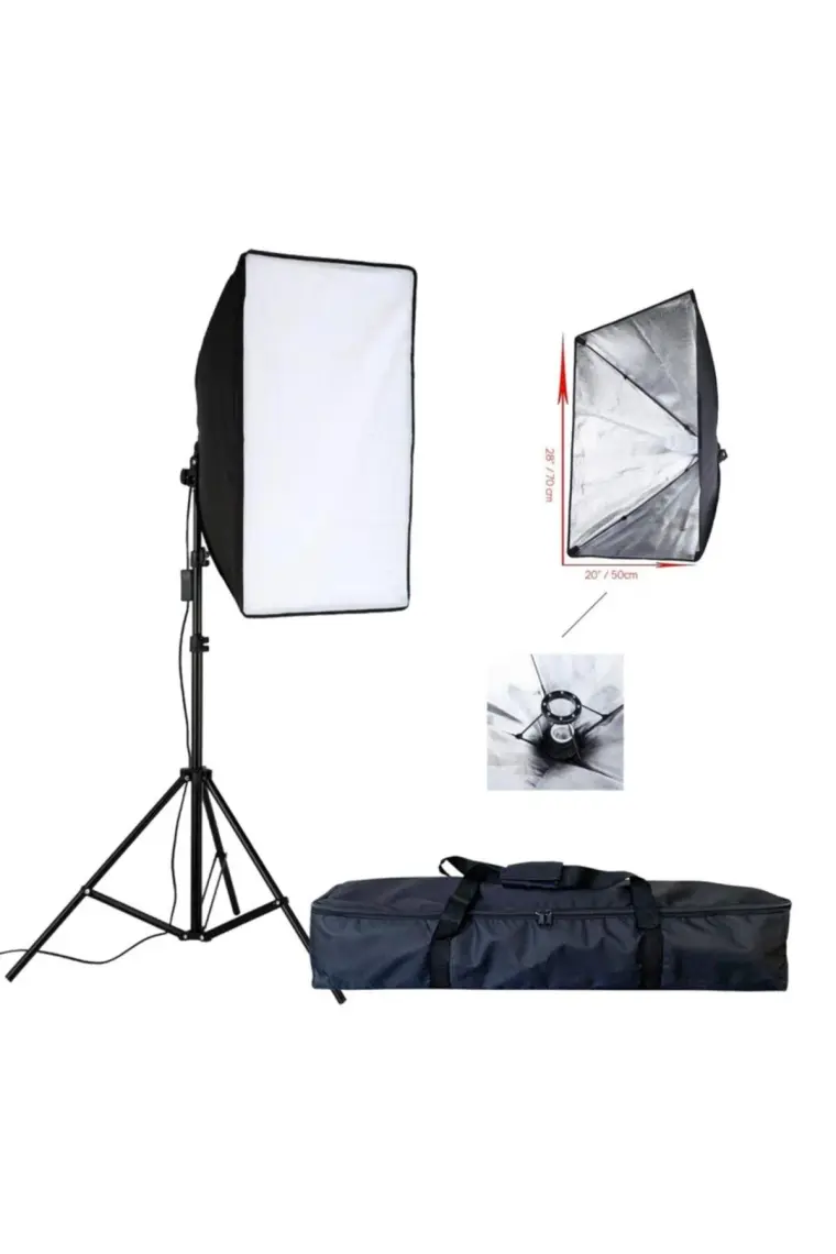 HLYPRO 50x70 Softbox Tekli Sürekli Işık Seti 60W