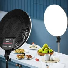 Coverzone Beyaz LED Aydınlatma Kumandalı Yayıncı Işığı Youtuber Twich Yayın Işığı Ürün Göresel Fotoğraflama Tripodlu Aydınlatma 25cm 10 inç PF26