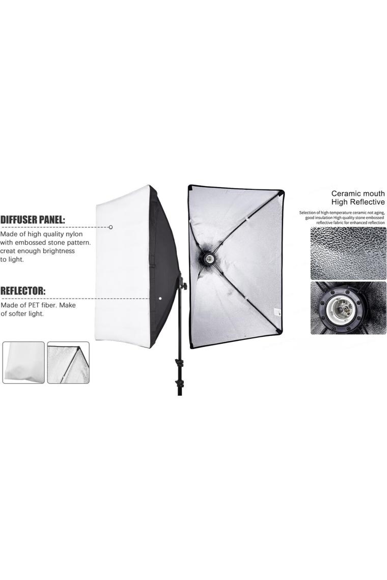 Tianya Ürün , Reklam , Moda , Makyaj , Stüdyo Çekimleri Için 50X70CM Softbox 4 Duylu LED Sürekli Işık