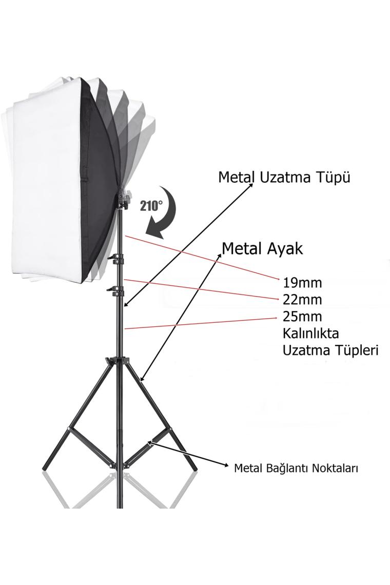 Tianya Ürün , Reklam , Moda , Makyaj , Stüdyo Çekimleri Için 50X70CM Softbox 4 Duylu LED Sürekli Işık