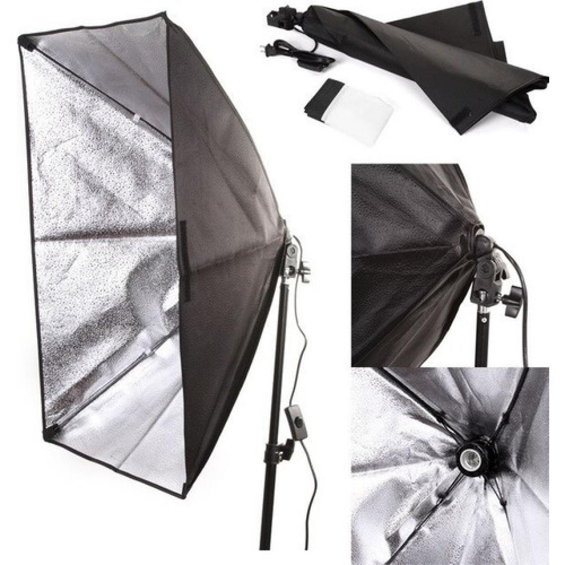 Fototek 50 x 70 cm Softbox 2'li Sürekli Işık Seti Strobist Set Taşıma Çantalı