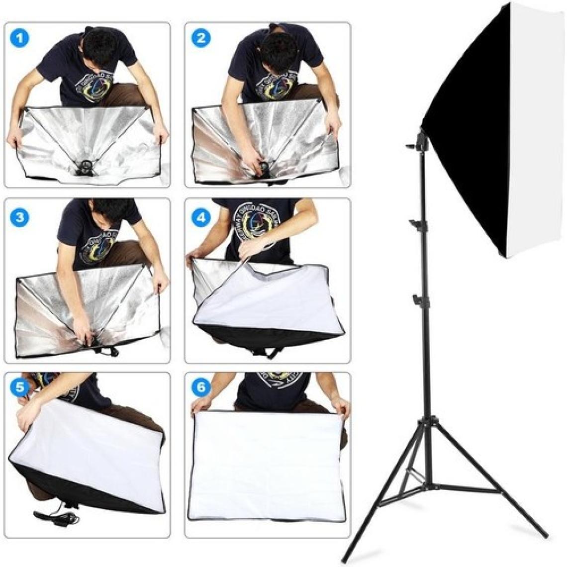 Fototek 50 x 70 cm Softbox 2'li Sürekli Işık Seti Strobist Set Taşıma Çantalı