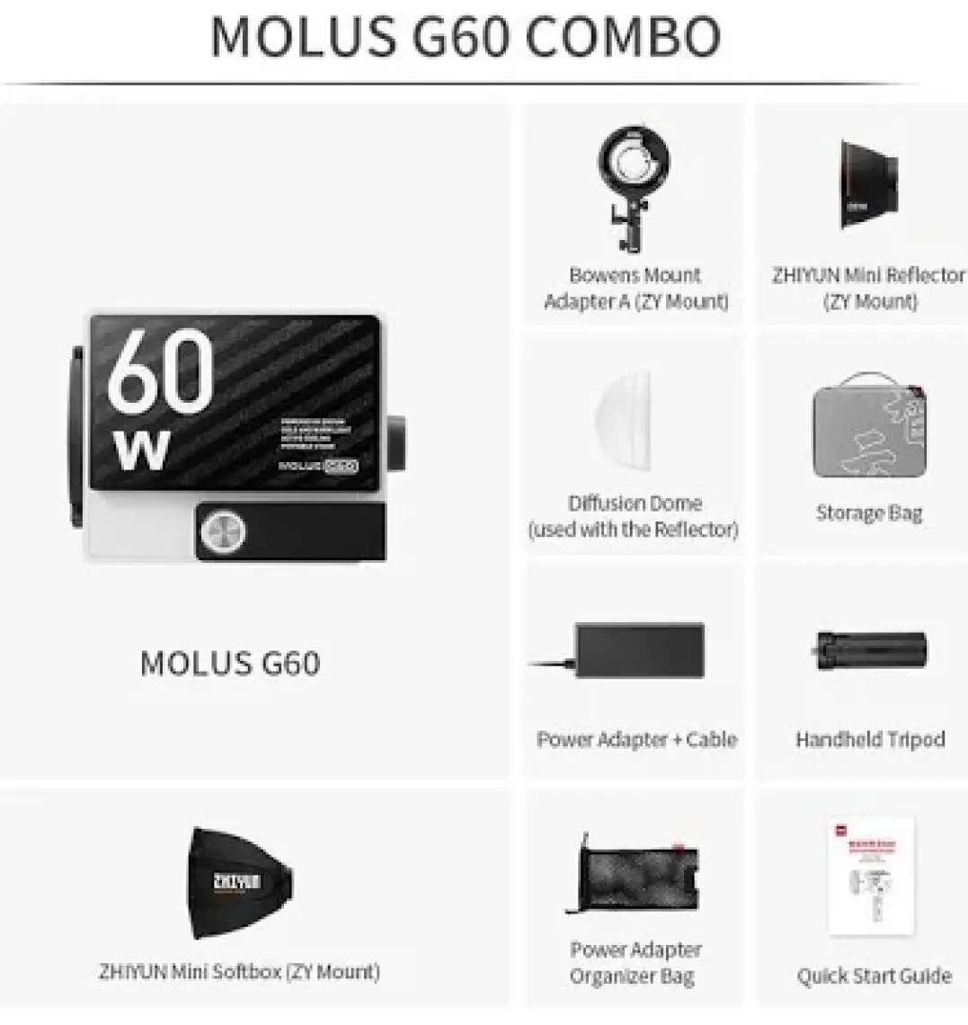 Zhiyun Molus G60 60W Taşınabilir Işık