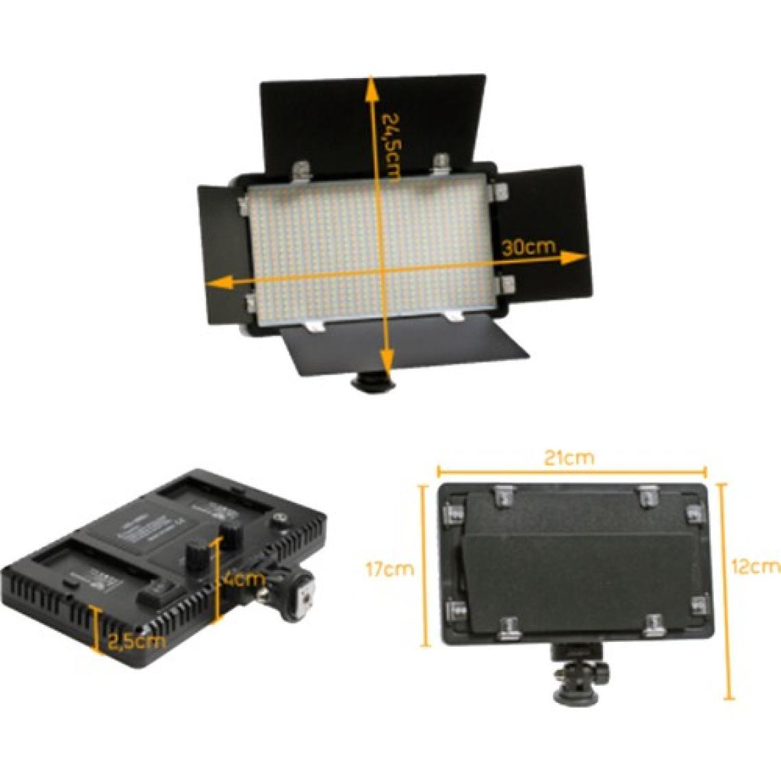 Fototek 600 LED Pro LED-600 Youtube Video Işık Panelli Kamera Işığı Batarya Şarj Dahil