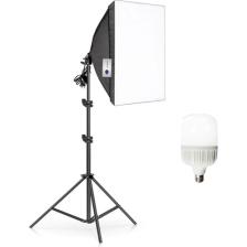 Deyatech Softbox 50 x 70 cm Tek Duylu Sürekli Video Işık Seti 35 watt led lamba