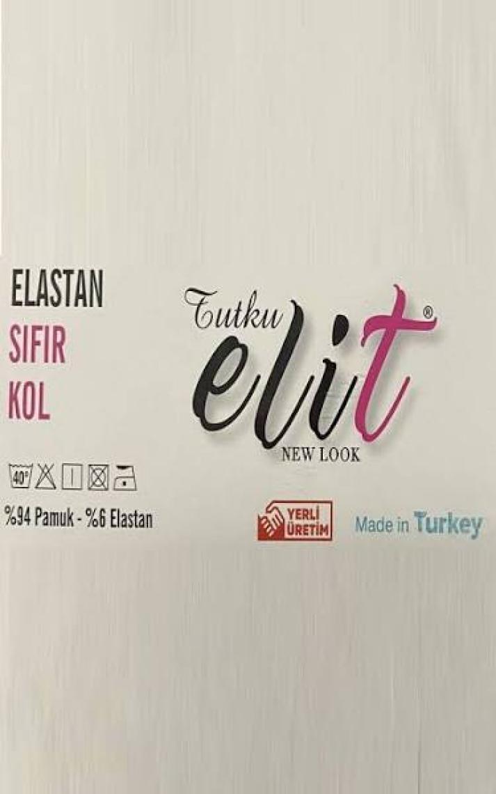 Tutku Elit ELT2201 Elit Elastan Sıfır Kol 3 Adet Siyah