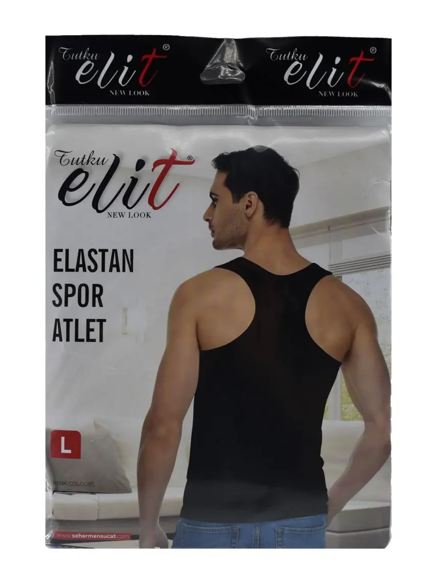 Tutku Elit  Erkek Elastan Pamuklu Likralı Spor Atlet 6'lı Paket