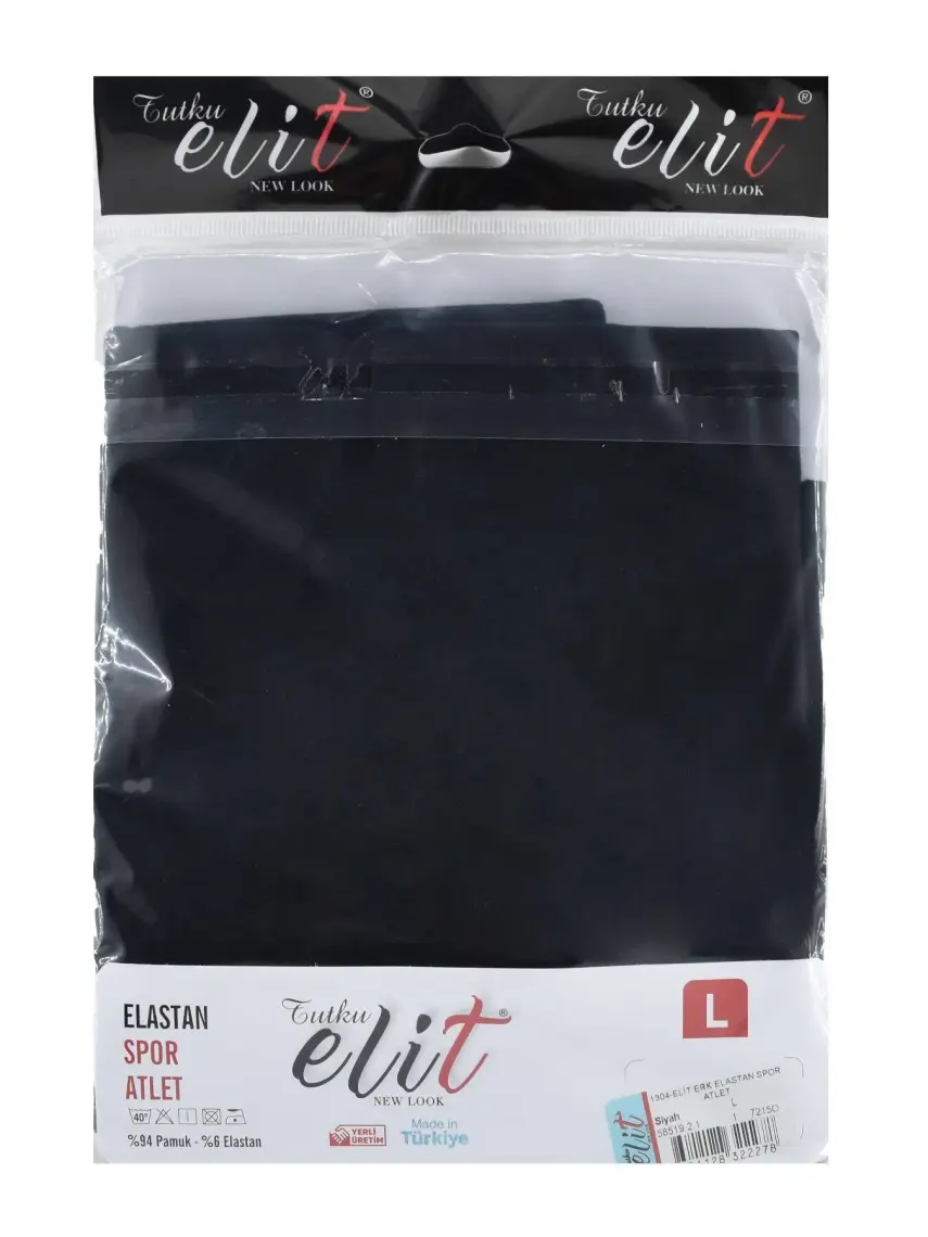 Tutku Elit  Erkek Elastan Pamuklu Likralı Spor Atlet 6'lı Paket