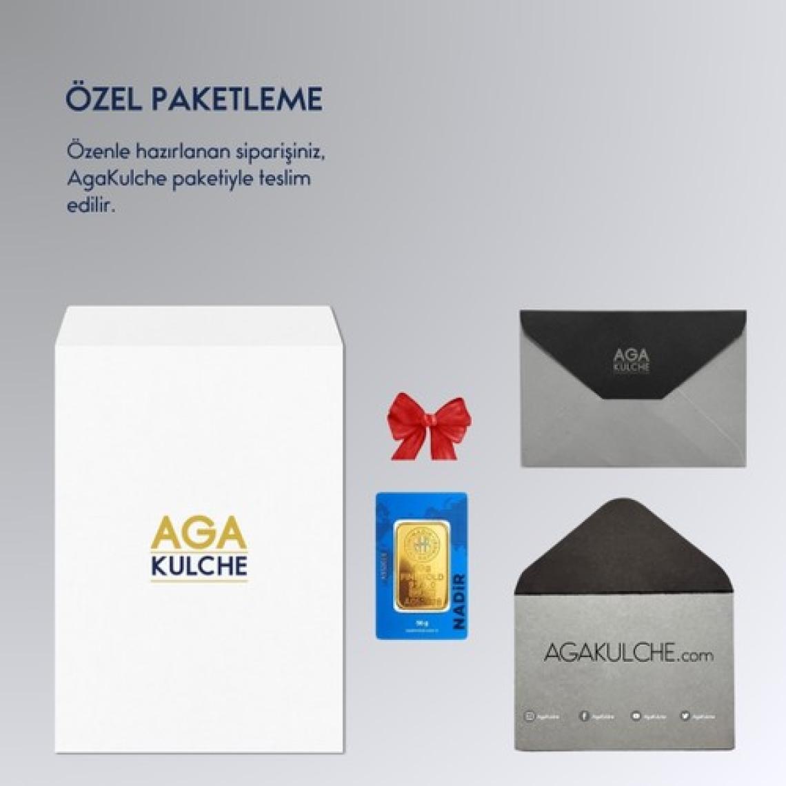 AgaKulche Nadir 50 Gram Altın (995) 24 Ayar Külçe Altın