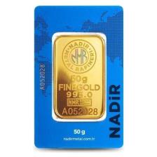 AgaKulche Nadir 50 Gram Altın (995) 24 Ayar Külçe Altın