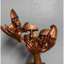 By Arı Ev Dekorasyon Görmedim Duymadım Bilmiyorum Üçlü Mask Heykel Biblo