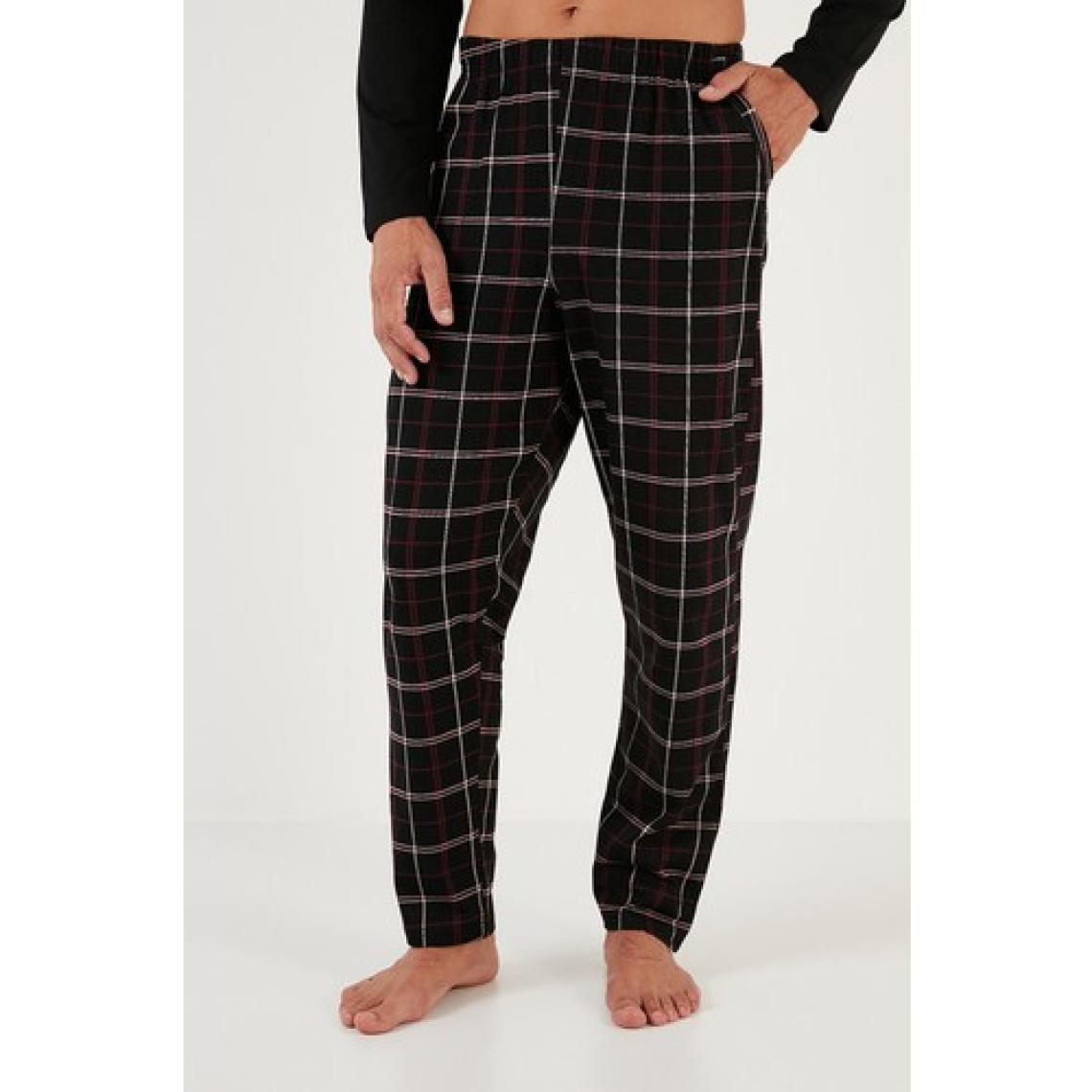 Buratti Ekoseli Cepli Beli Lastikli % 100 Pamuk Regular Fit Pijama Takımı Erkek Pijama Takımı 6572001