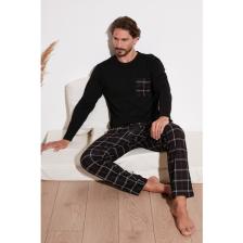 Buratti Ekoseli Cepli Beli Lastikli % 100 Pamuk Regular Fit Pijama Takımı Erkek Pijama Takımı 6572001