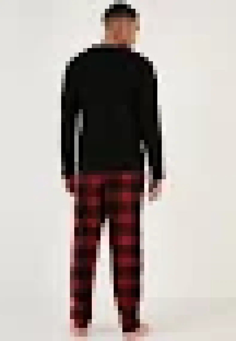 Buratti Ekose Regular Fit Bisiklet Yaka Kışlık Polar Pijama Takımı Erkek Pijama Takımı 609610013W4