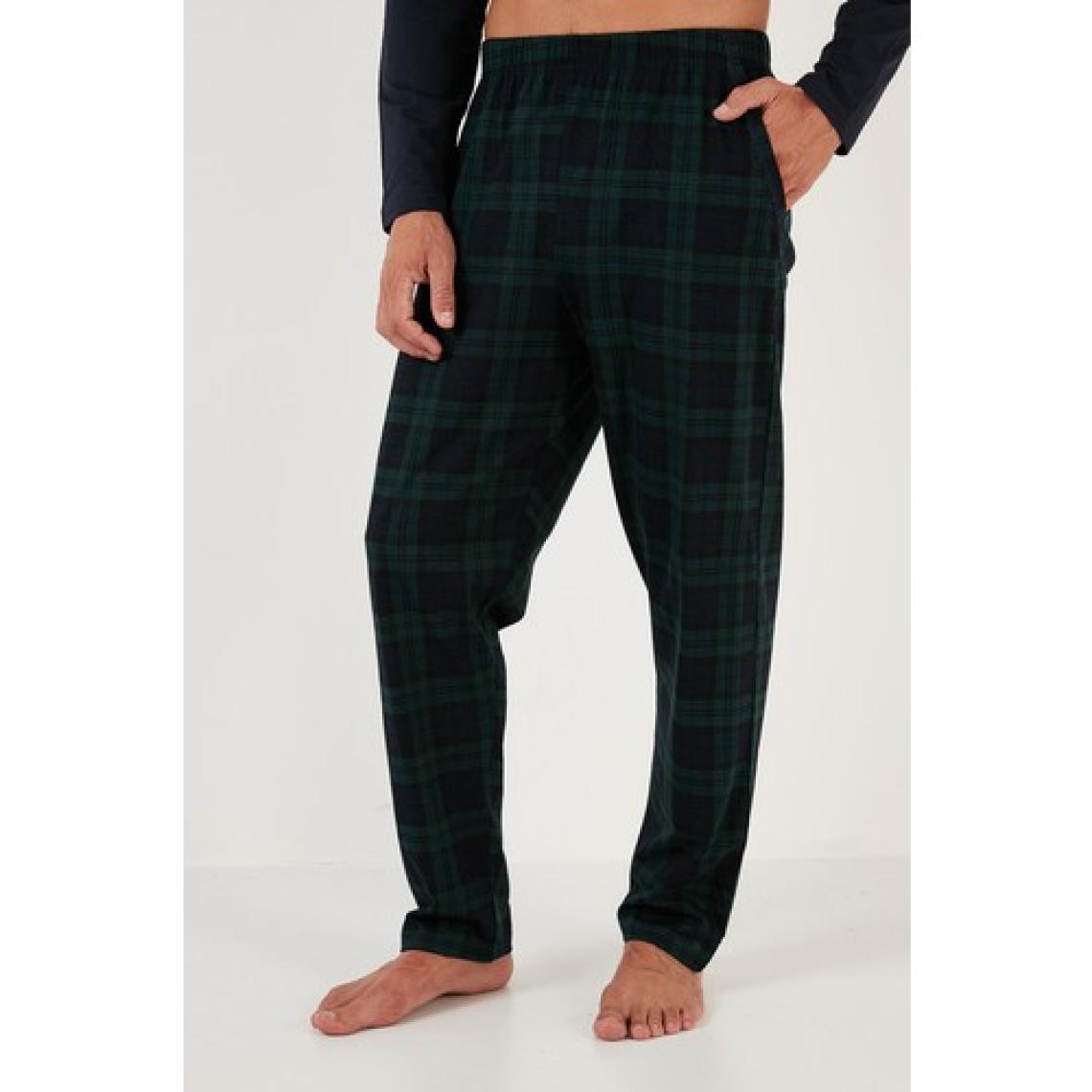 Buratti Ekoseli Cepli Beli Lastikli % 100 Pamuk Regular Fit Pijama Takımı Erkek Pijama Takımı 6572001