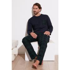 Buratti Ekoseli Cepli Beli Lastikli % 100 Pamuk Regular Fit Pijama Takımı Erkek Pijama Takımı 6572001