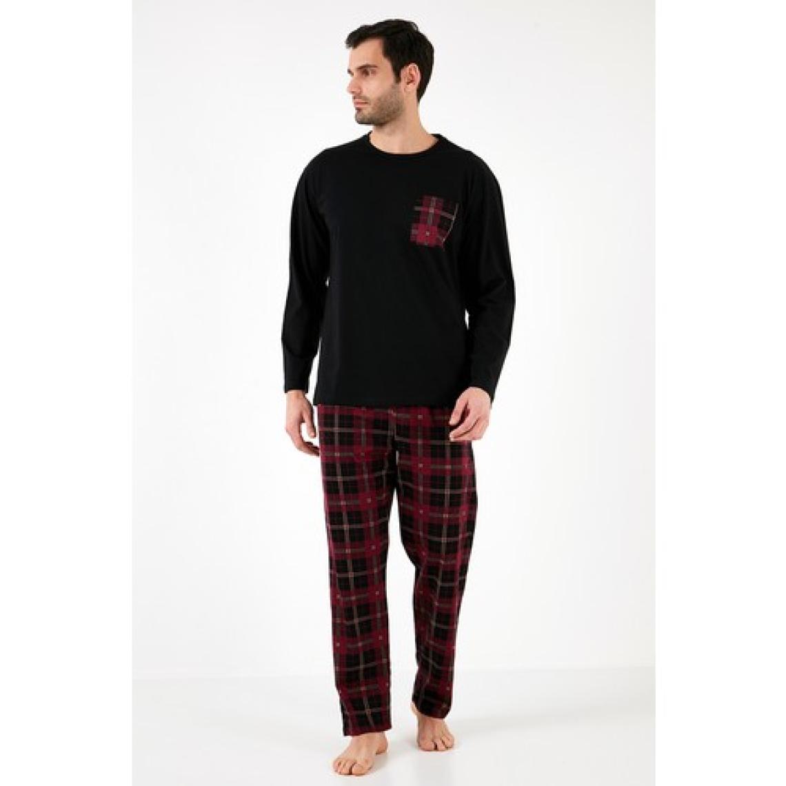 Buratti Ekoseli Cepli Beli Lastikli % 100 Pamuk Regular Fit Pijama Takımı Erkek PİJAMA TAKIMI 6572001