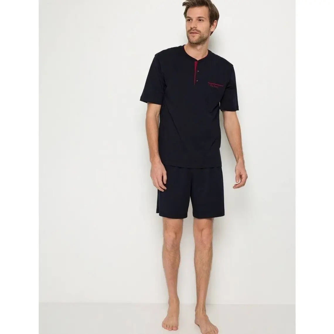 Pierre Cardin Erkek Kısa Kollu Penye Pijama