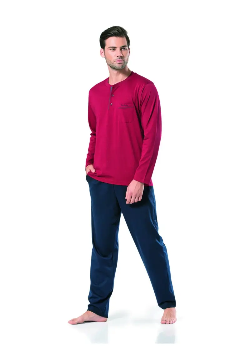 Pierre Cardin Erkek Uzun Kollu Penye  Pijama