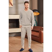 By Mecit Pijama 2757 Gri Büyük Beden Erkek Pijama Takımı