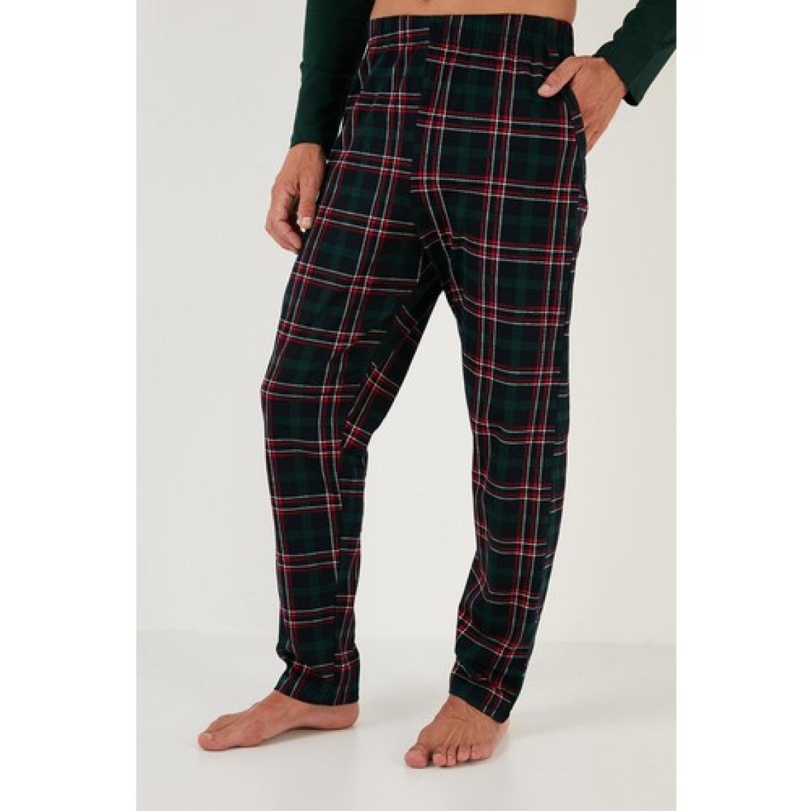 Buratti Ekoseli Cepli Beli Lastikli % 100 Pamuk Regular Fit Pijama Takımı Erkek Pijama Takımı 6572001
