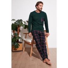 Buratti Ekoseli Cepli Beli Lastikli % 100 Pamuk Regular Fit Pijama Takımı Erkek Pijama Takımı 6572001