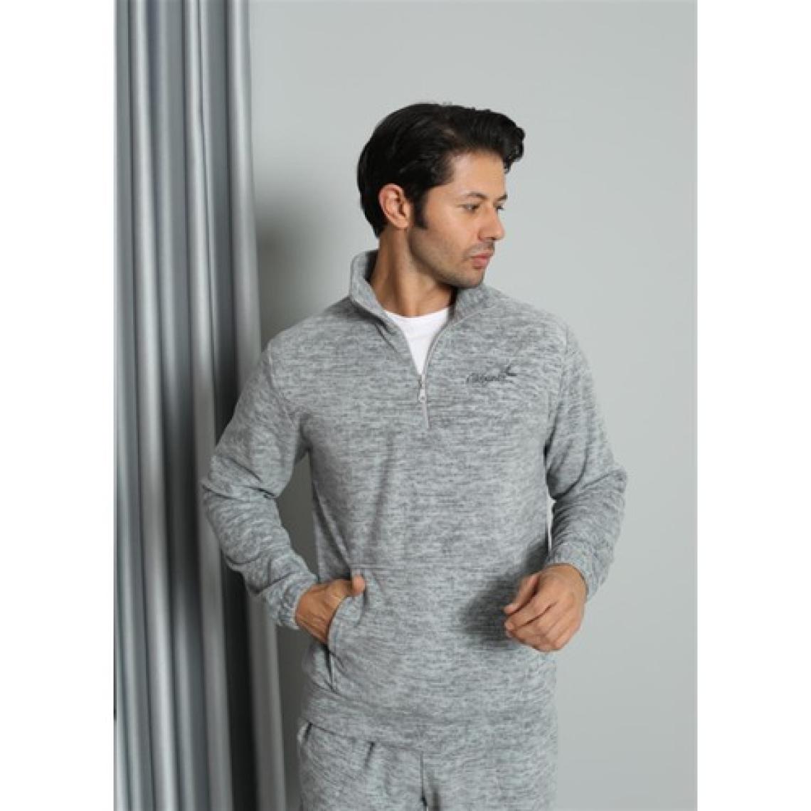 Akbeniz WelSoft Polar Fermuarlı Erkek Pijama Takımı 6840