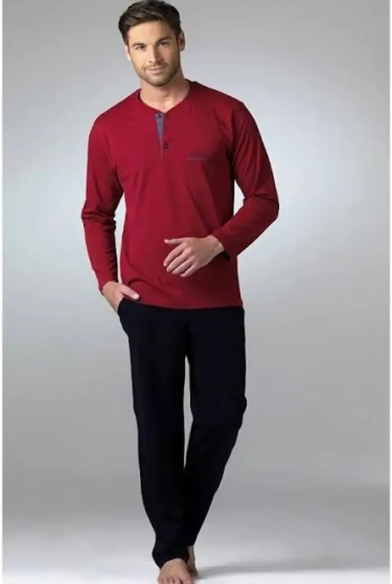 Pierre Cardin Erkek Uzun Kollu Penye  Pijama
