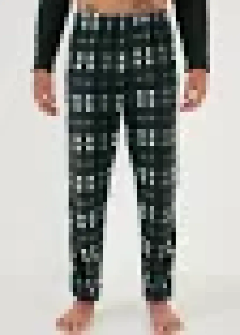 Buratti Ekoseli Regular Fit Düğmeli Bisiklet Yaka Kışlık Polar Pijama Takımı Erkek Pijama Takımı 60961002