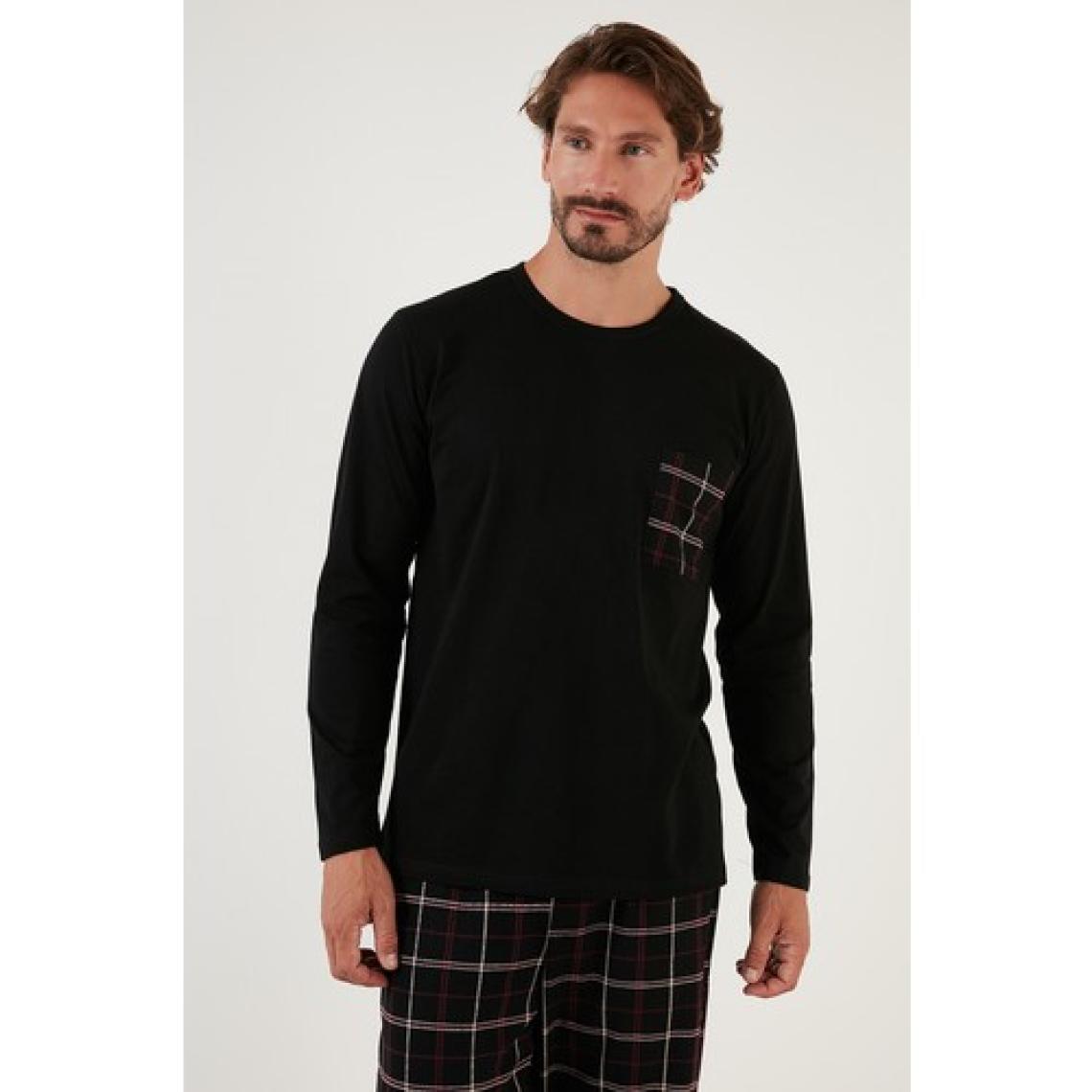 Buratti Ekoseli Cepli Beli Lastikli % 100 Pamuk Regular Fit Pijama Takımı Erkek Pijama Takımı 6572001