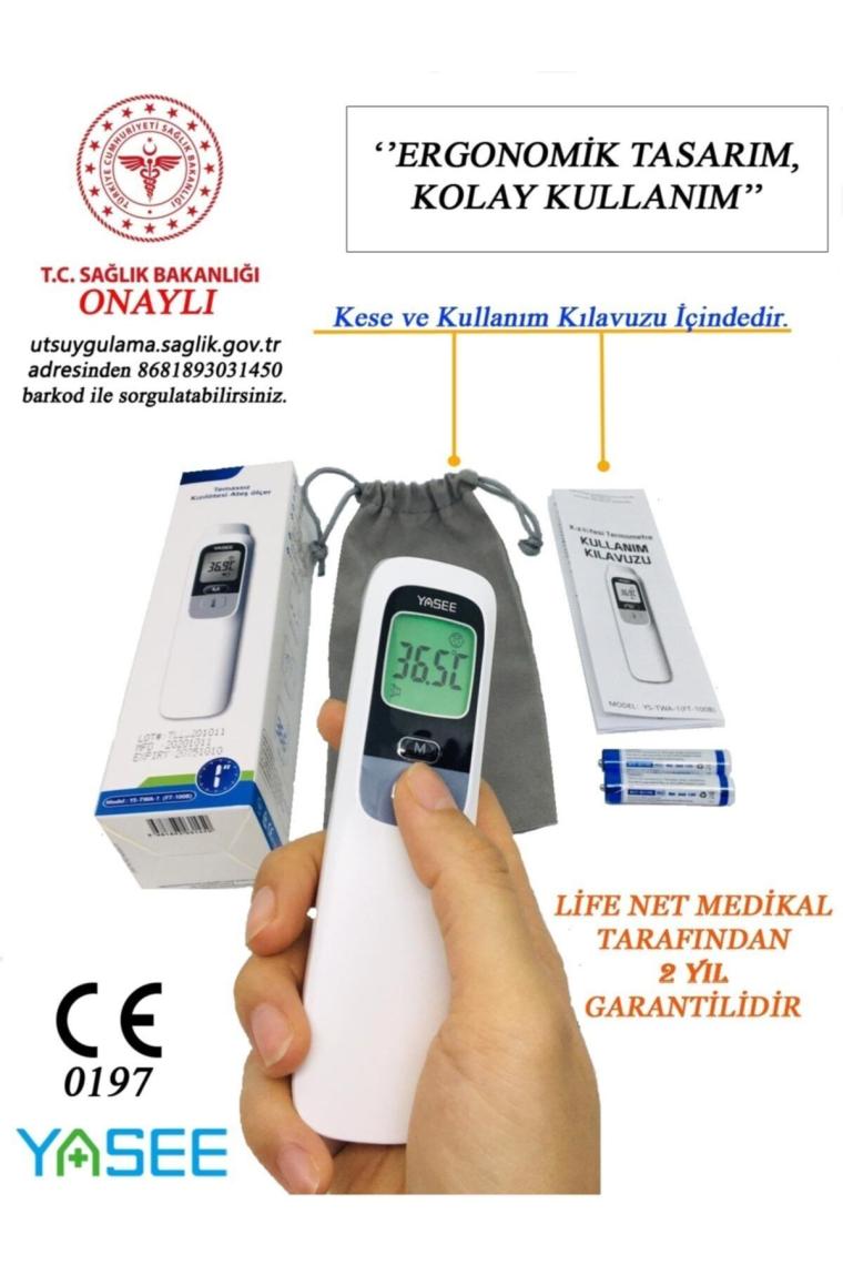 Temassız Ateş Ölçer Kızıl Ötesi Vücut Ve Alından Termometre Ft-100b