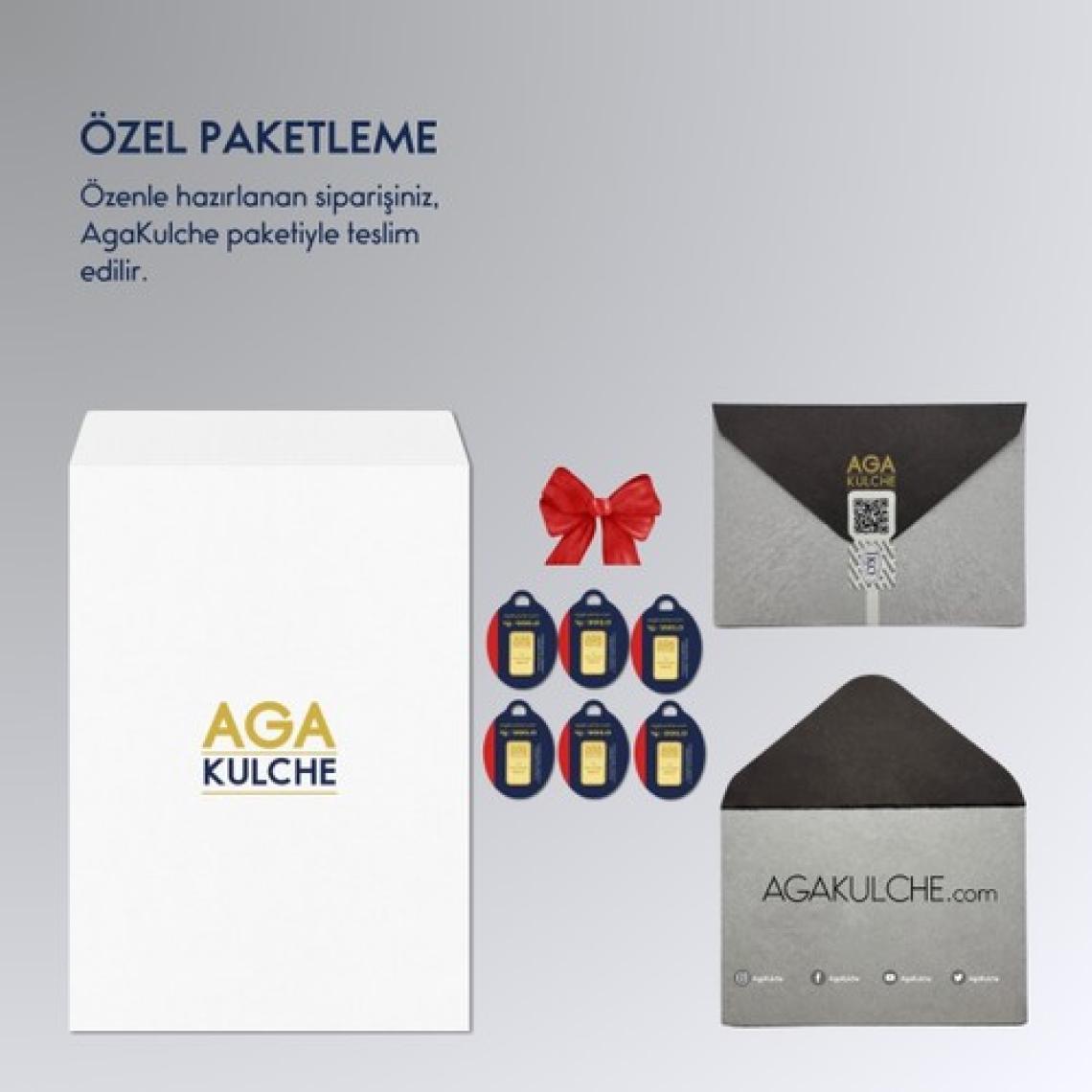 AgaKulche 1 gr 995 24 Ayar Külçe Altın 6 Adet