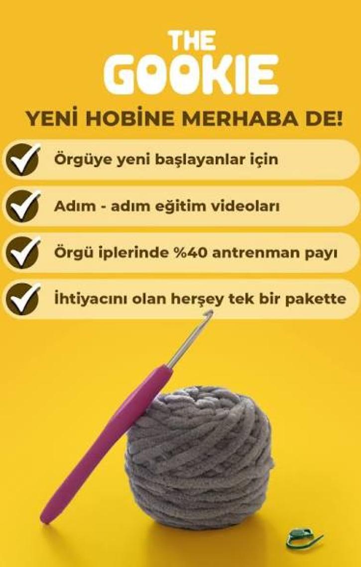 Amigurumi Panda Tığ Kiti, Amigurumi Örgü Seti, Tığ Işi Amigurumi Örgü Oyuncak Seti