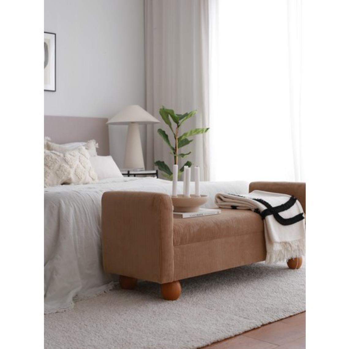 Evodeko Sandıklı Camel Bench Puf