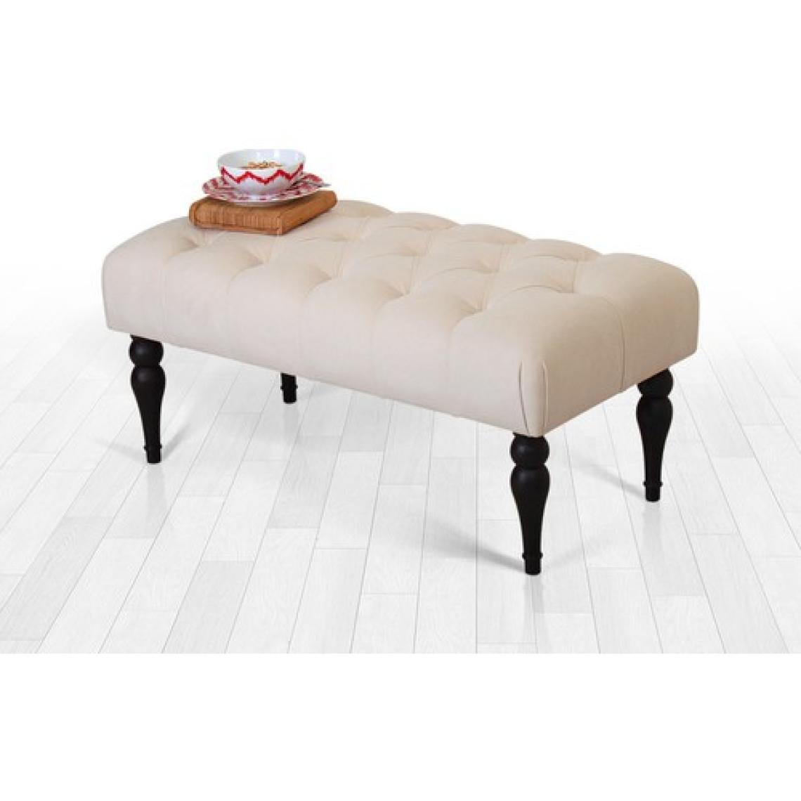 Lorence Home Missus Bench Puf(Krem)