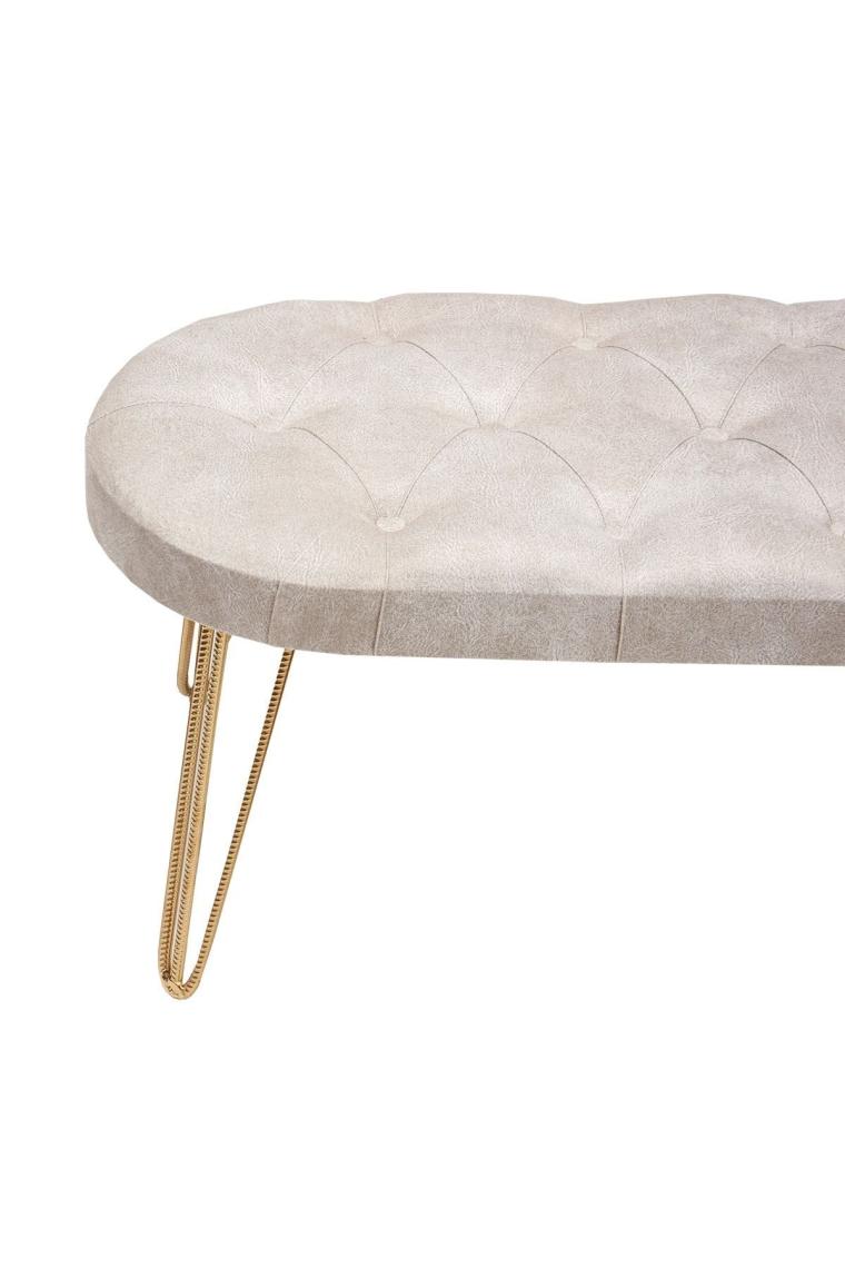 Zem Louca Bench Kırık Beyaz - Gold