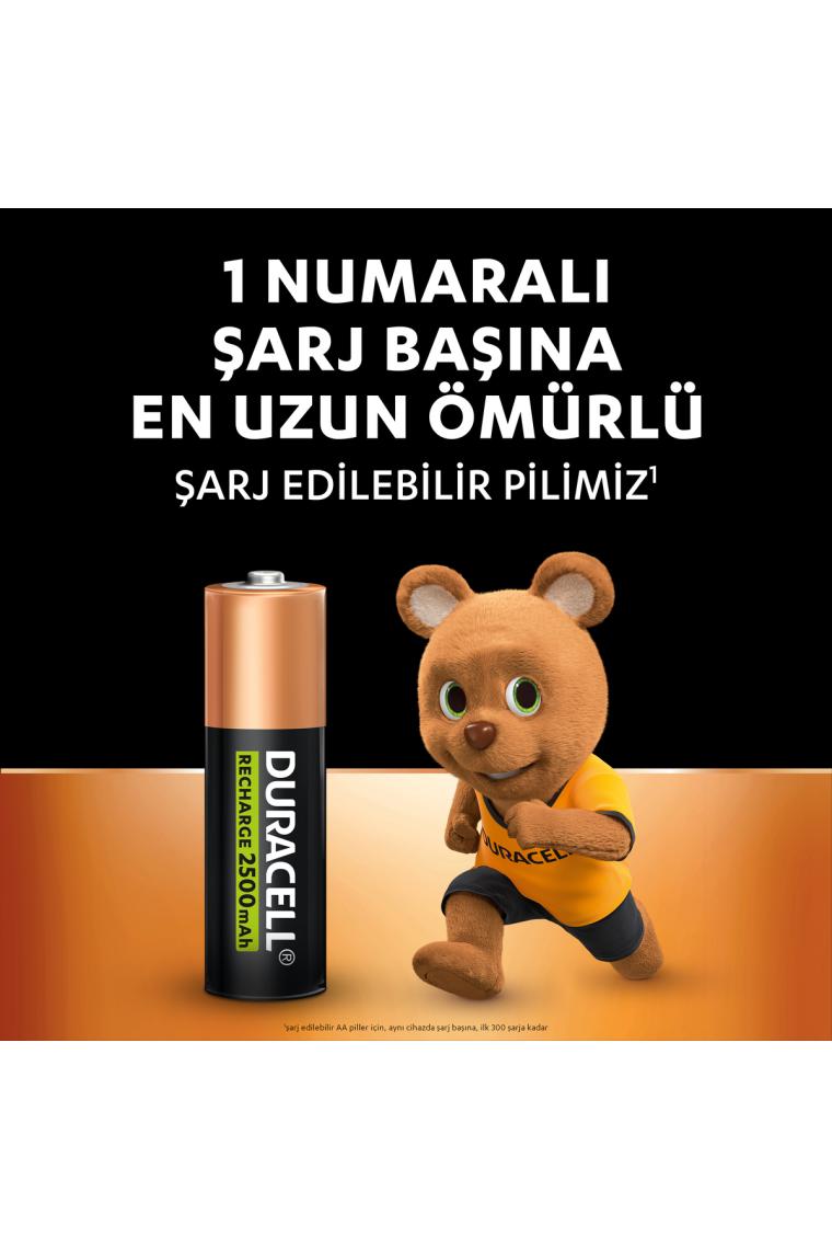 Duracell 2500 Mah 2'li Şarjlı Kalem Pil