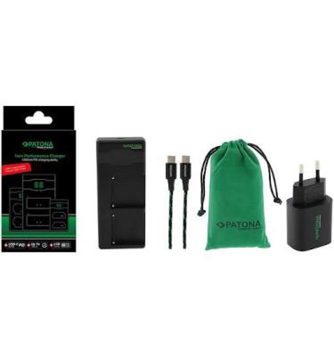 Patona Premium Twin Performance Pd Şarj Aleti PD20W Adaptör Ile Fuji NP-W126 Serisi Için