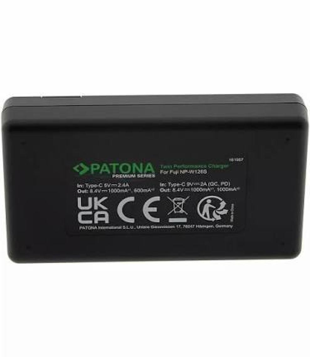 Patona Premium Twin Performance Pd Şarj Aleti PD20W Adaptör Ile Fuji NP-W126 Serisi Için