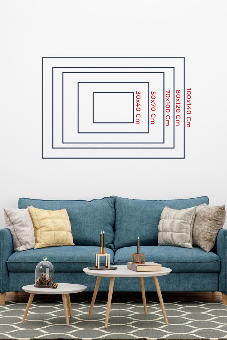Hediyeler Kapında 50X70 Dekoratif Beyaz Gelincik Duvar Kanvas Tablo