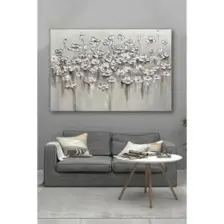 Hediyeler Kapında 90X130 Soğuk Çiçekler Kanvas Tablo