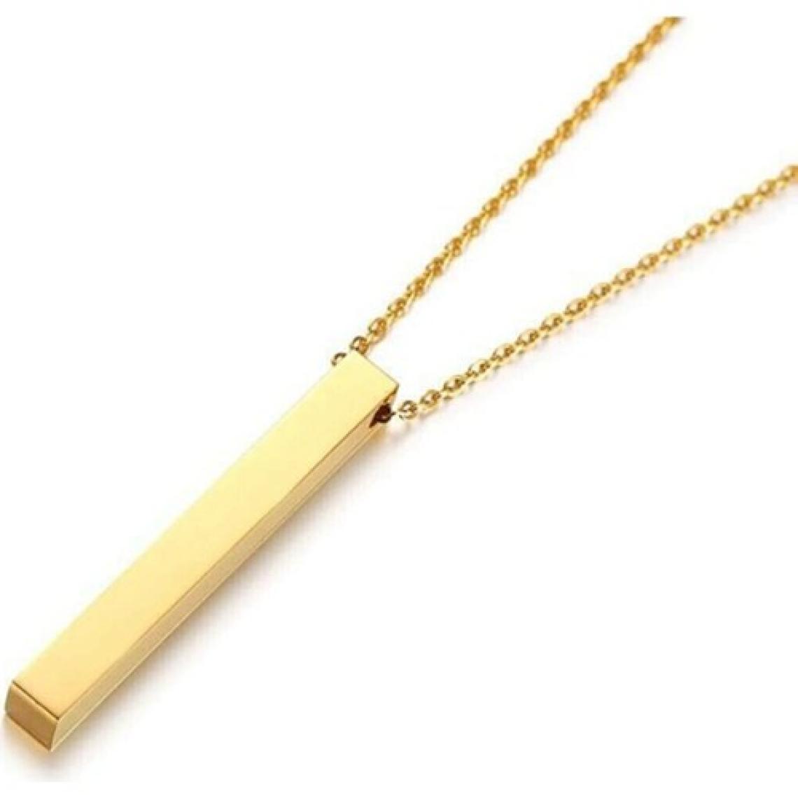 Trend Collection Uzun Bar Dikdörtgen Erkek Kolye 70CM