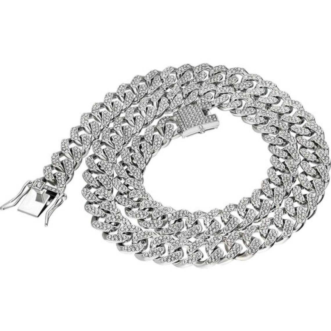 Chavin Taşlı Gri  Alloy Zincir 13 mm 45 cm