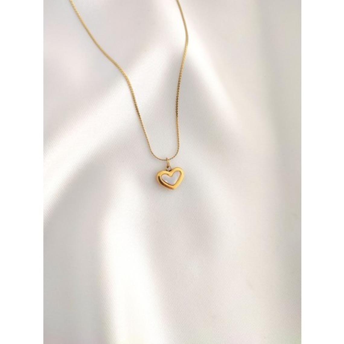Evorya Kadın 316L Paslanmaz Çelik Gold Minimal Sade Kalp Kolye