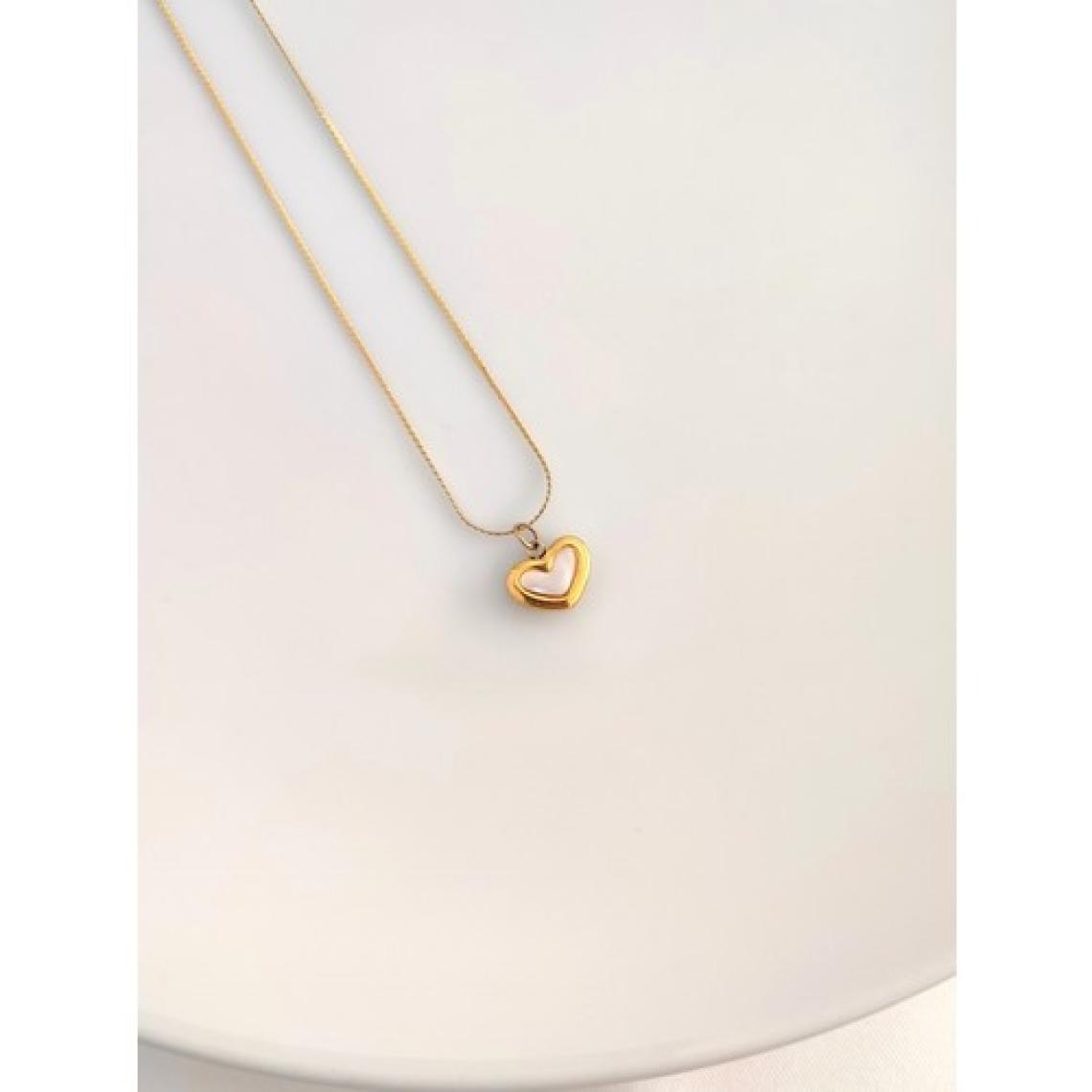 Evorya Kadın 316L Paslanmaz Çelik Gold Minimal Sade Kalp Kolye