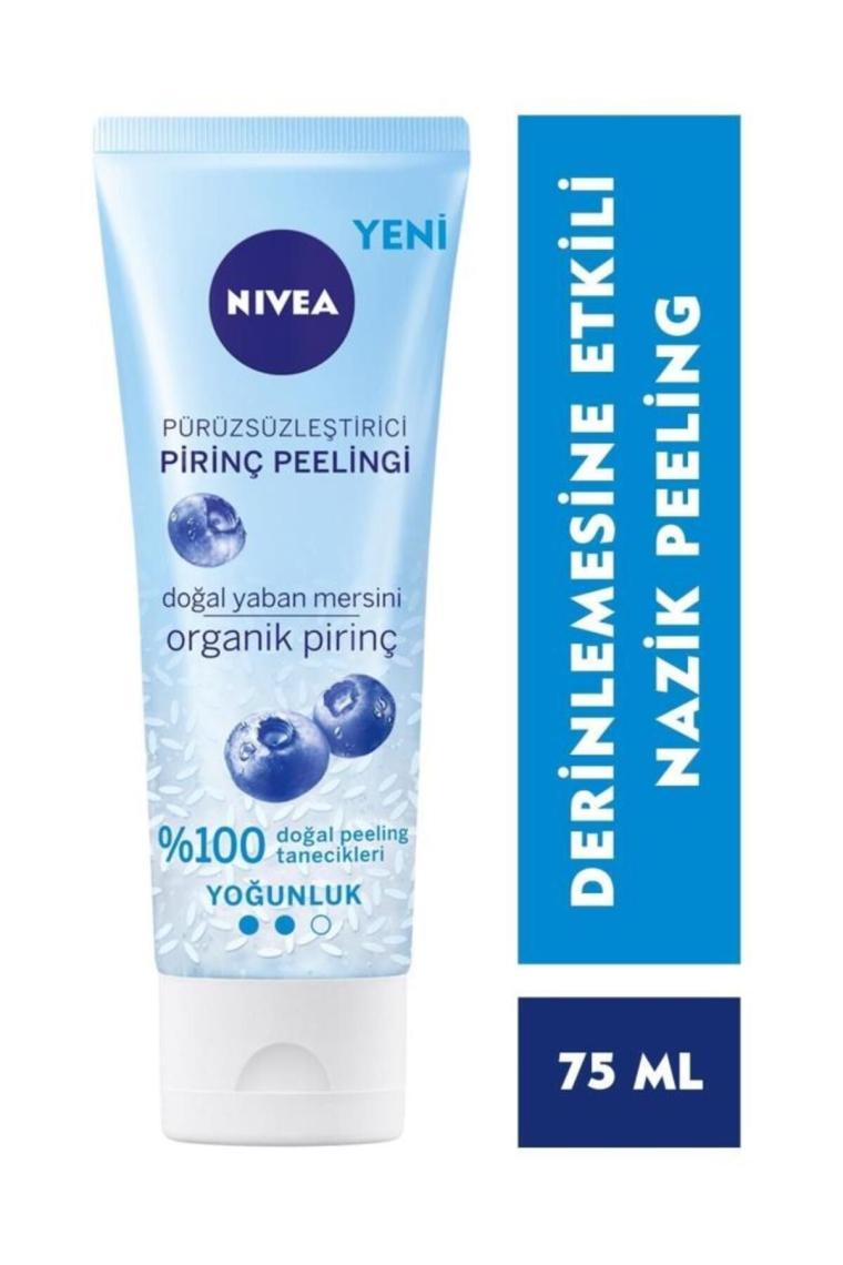 Pürüzsüzleştirici Organik Pirinç Yüz Peelingi 75ml, Ölü Deri Arındırıcı, Nemlendirici, Normal Cilt