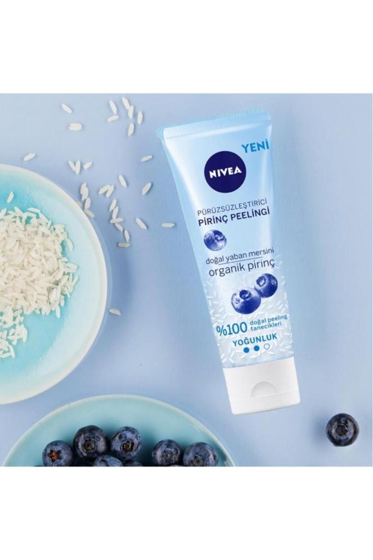 Pürüzsüzleştirici Organik Pirinç Yüz Peelingi 75ml, Ölü Deri Arındırıcı, Nemlendirici, Normal Cilt