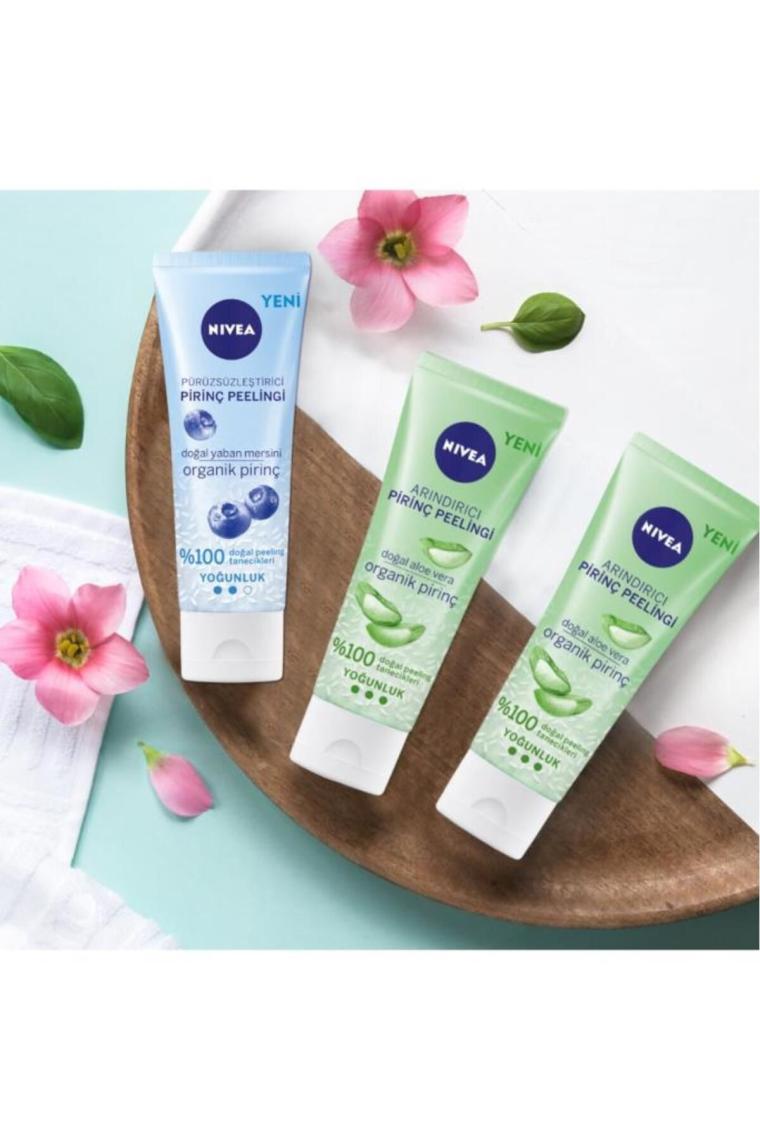 Pürüzsüzleştirici Organik Pirinç Yüz Peelingi 75ml, Ölü Deri Arındırıcı, Nemlendirici, Normal Cilt